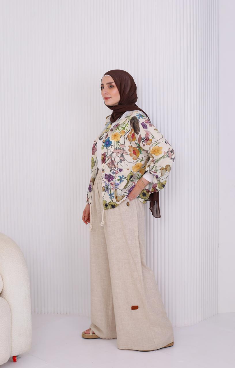 Pure Linen Wide-Leg Pants