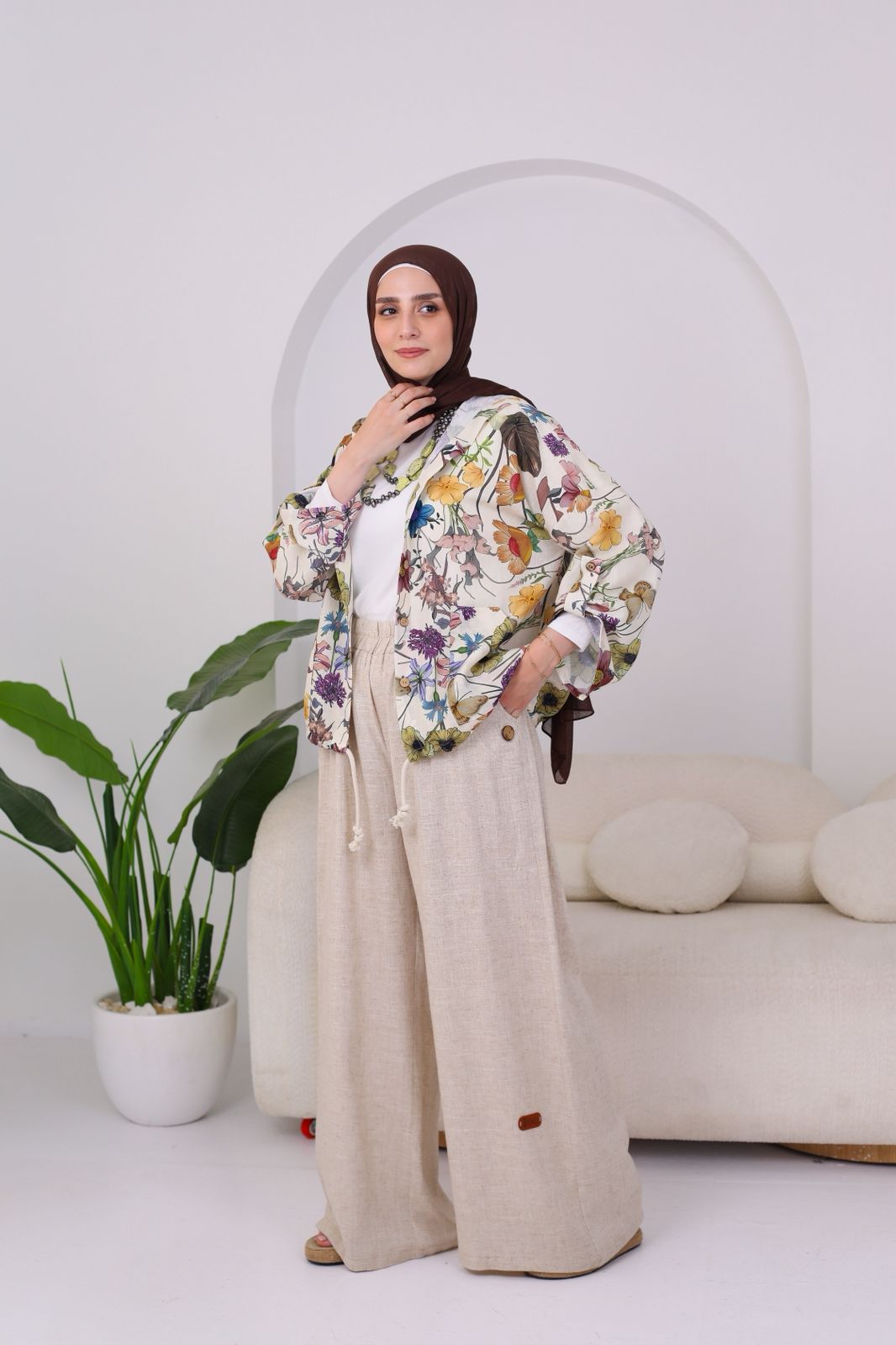 Pure Linen Wide-Leg Pants