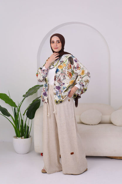 Pure Linen Wide-Leg Pants