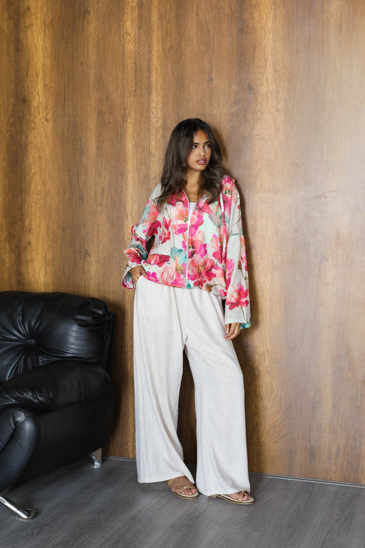Floral Hooded Jacket Set