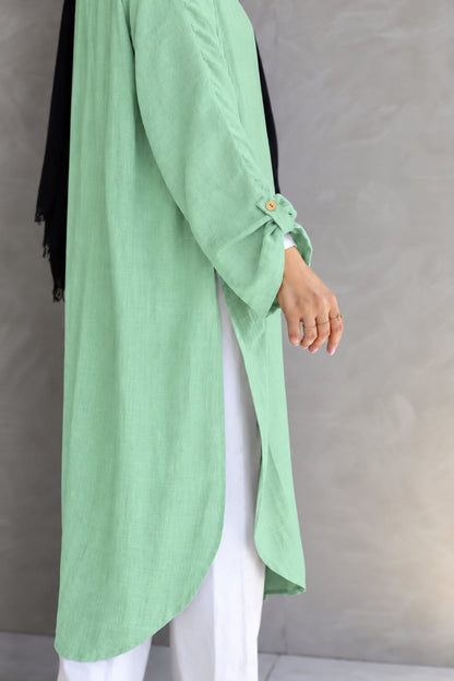 Linen long shirt