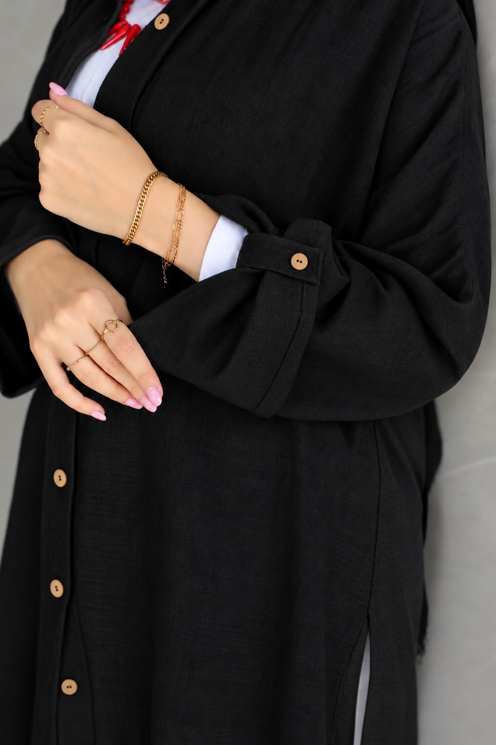Linen long shirt