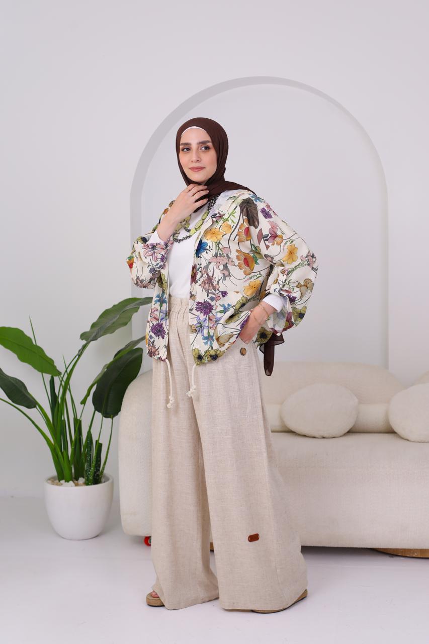 Pure Linen Wide-Leg Pants