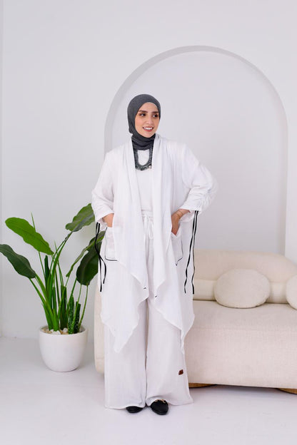 Linen Suit Set in White