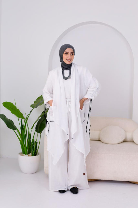 Linen Suit Set in White