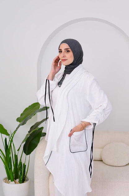 Linen Suit Set in White