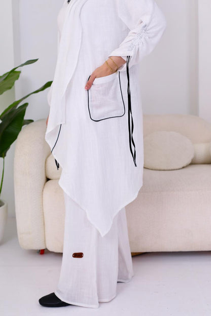 Linen Suit Set in White