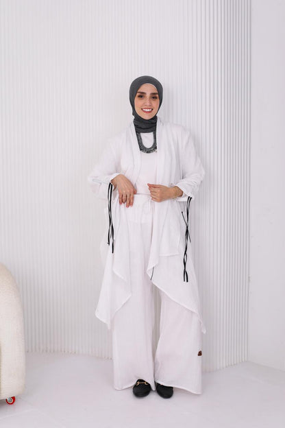 Linen Suit Set in White