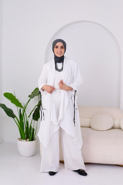 Linen Suit Set in White